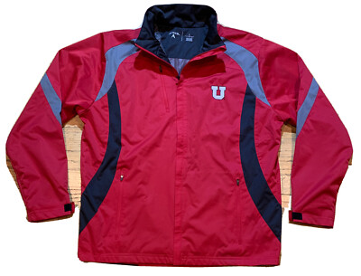 UTAH UTES Antigua Full Zip Athletic Jacket Red Men's Large L/G/G EUC