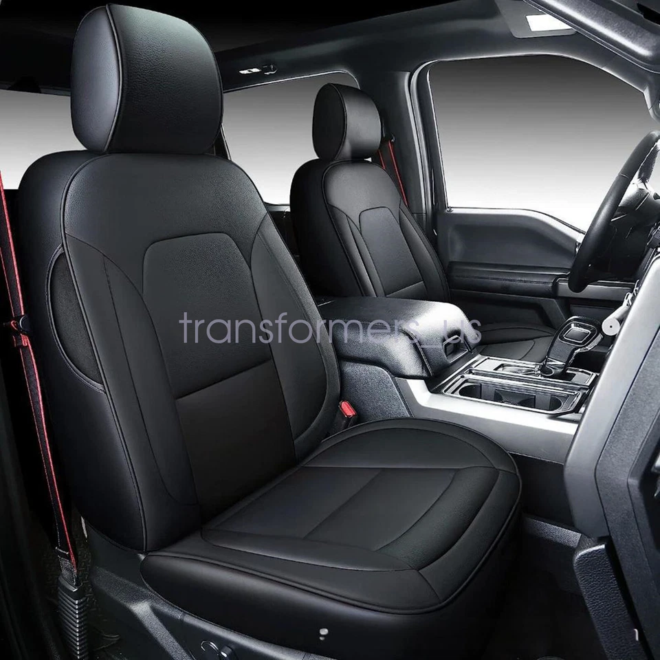For 2017 to 2023 Ford F-250 F-350 Leather Car Seat Covers Full Set Front & Rear - Изображение 3 из 4