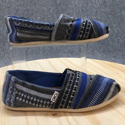Toms Shoes Womens Slip On Loafers Flats Casual 10010798 Multicolor Fabric 