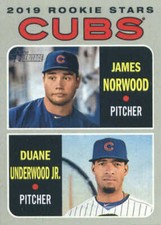 2019 Topps Heritage #121 James Norwood/Duane Underwood Jr. Cubs Rookie Stars