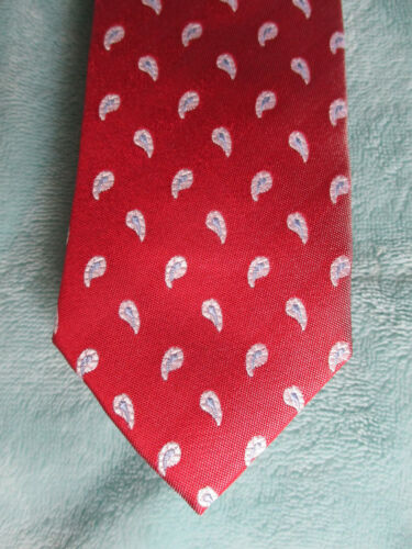 Neues - 100% Silk - Red Tie with Paisely Pattern - Picture 2 of 5