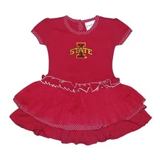 Two Feet Ahead NCAA Iowa State Cyclones Baby Pin Dot Tutu Dress, 4T