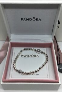 Pandora Perle & pavè Bracciale Ales 925 6.7in confezione regalo ...
