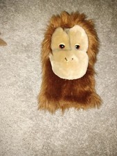 Vintage 1988 Dakin Orangutan Plush Hand Puppet Monkey Ape Gorilla Long Hair