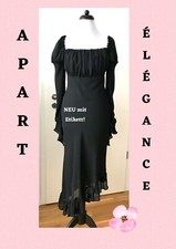 🌼SALE! 250€ Elegantes langes Kleid, Spitze u. Volant - Edelmarke Apart - XS/34