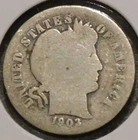 Silver Dime - Barber - 1903-O (Worn)