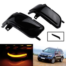 Paar Schwarz Linse Amber Licht Blinker LED Spiegelblinker  Für Honda CR-V III RE