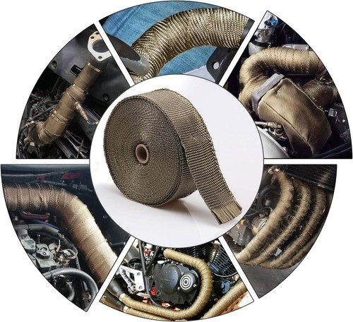 Exhaust Wrap Header Wrap Titanium Exhaust Heat Wrap for Exhaust Pipes 2" 33Ft - Picture 5 of 5
