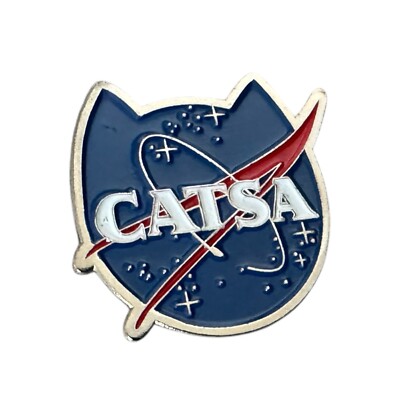 Space Explorers Emaille Anstecknadel CATSA USA Space Agency Abzeichen für Katzenliebhaber