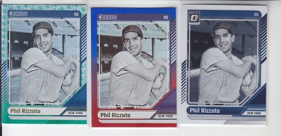 3 2024 Donruss PHIL RIZZUTO Optic Base, Red Blue, Liberty Foil Yankees #38