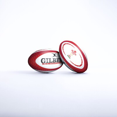 Gilbert Offizieller Wales RFU Replik Rugby Ball Mini - Kostenloser Versand