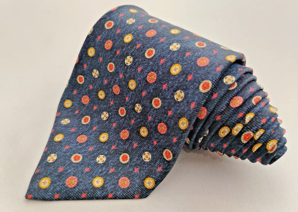 Новый Bvlgari 7 сложить сплетенный шелк дизайнерский галстук кнопки узор на галстук Bulgari - Изображение 3 из 4