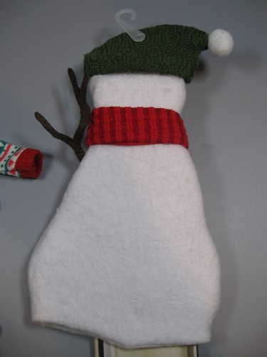 2 cubiertas cuadradas para botellas de vino de San Nicolás muñeco de nieve y pijama - Imagen 4 de 7