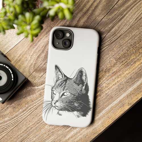 Cool phone case with a cute drawn cat - Picture 25 of 101