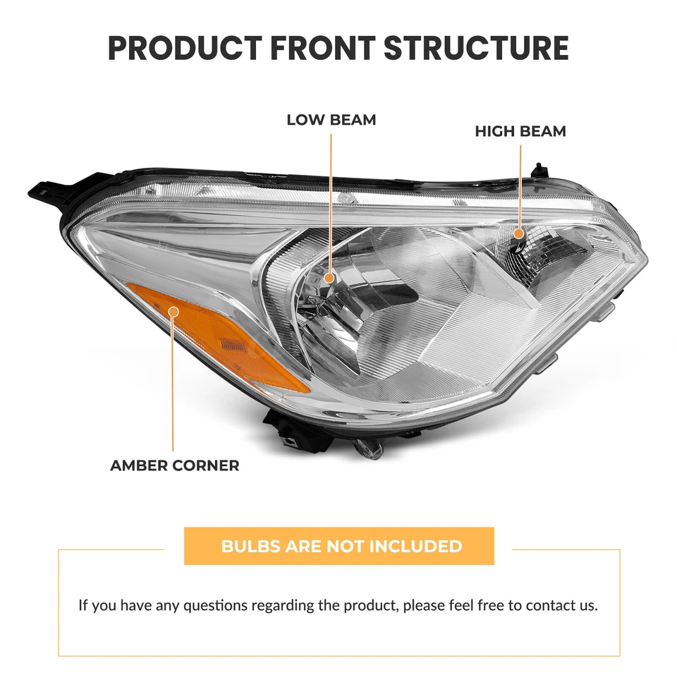 Fits For 2017 2018 2019 2020 Mitsubishi Mirage G4 Headlight Assembly Driver Left Foto 3 de 4