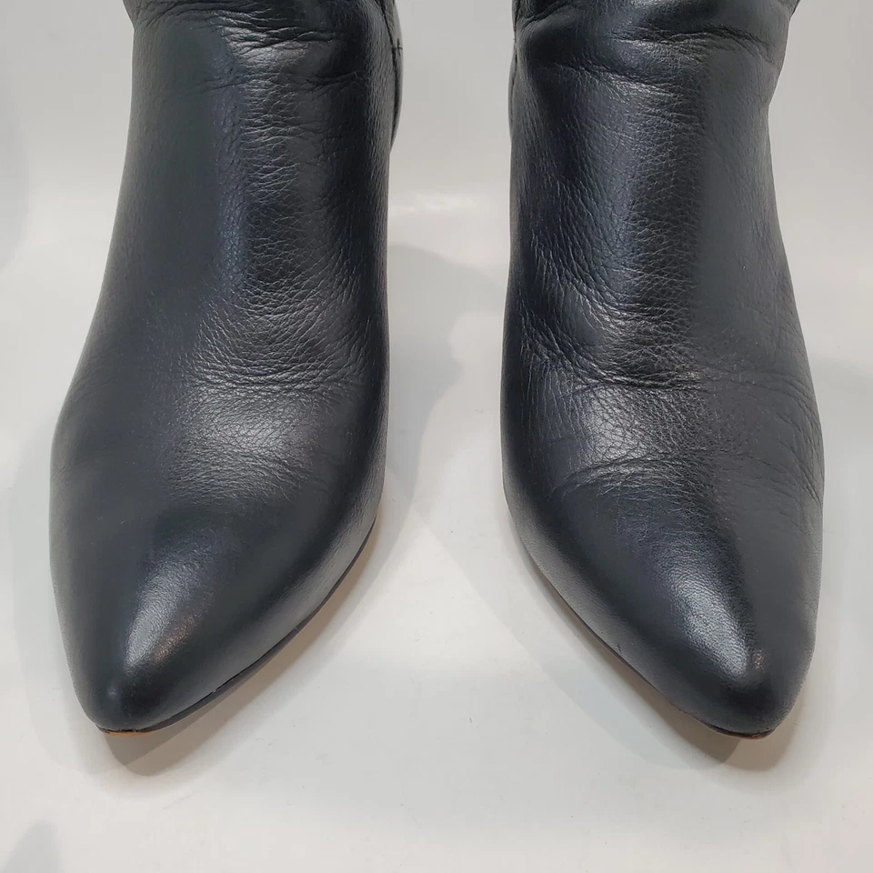 Espléndidos Botines Mujer 9.5 US Cloney Cuero Negro Foto 3 de 4