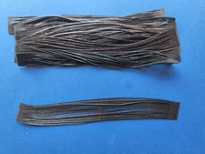 10 silicone Skirt Tabs Black / Red Flake T45 Fish Lure Spinnerbait Buzz Bass