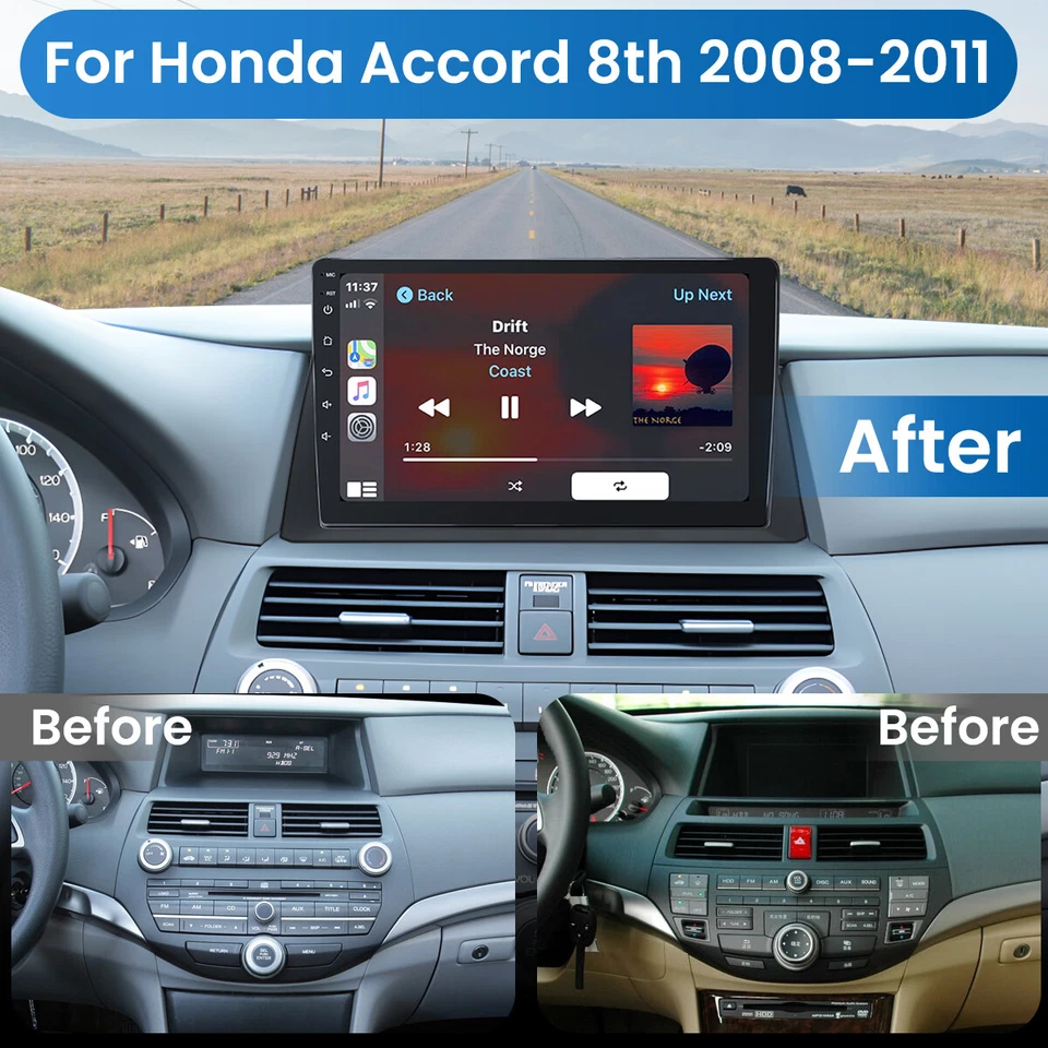 Apple Carplay For Honda Accord 2008-2012 Radio Stereo Navigation Backup Camera - Image 2 of 4