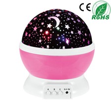 LED USB Night Light Baby Kids Moon Star Sky Projector Lamp Rotating Cosmos Gift