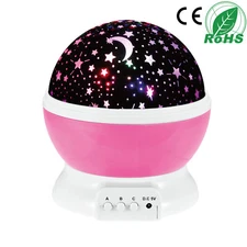 LED Starry Night Sky Projector Lamp Kids Gift Moon Star Light Rotating Cosmos