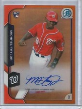 Michael Taylor 2015 Bowman Chrome Orange Refractor Autograph #13/25
