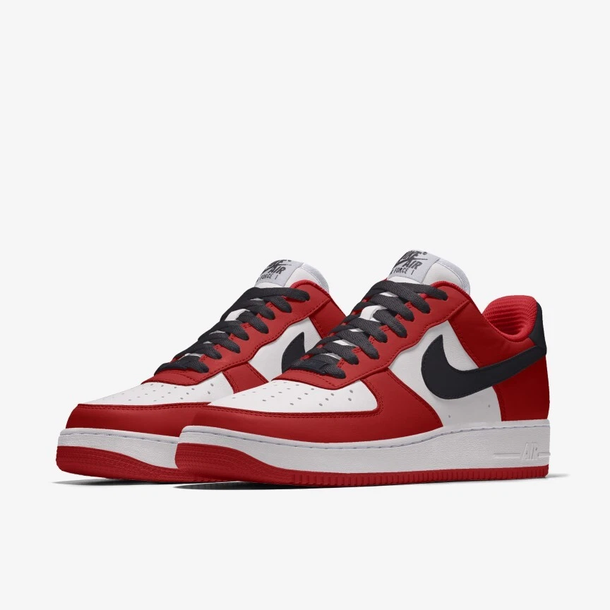 Men's Nike Air Force 1 Low 'Chicago' Red Black White Size 8-14