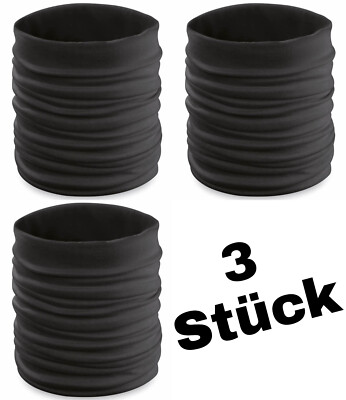 Loop Schal Schwarz 3 Stück Schlauchschal Multifunktionstuch Sport Outdoor
