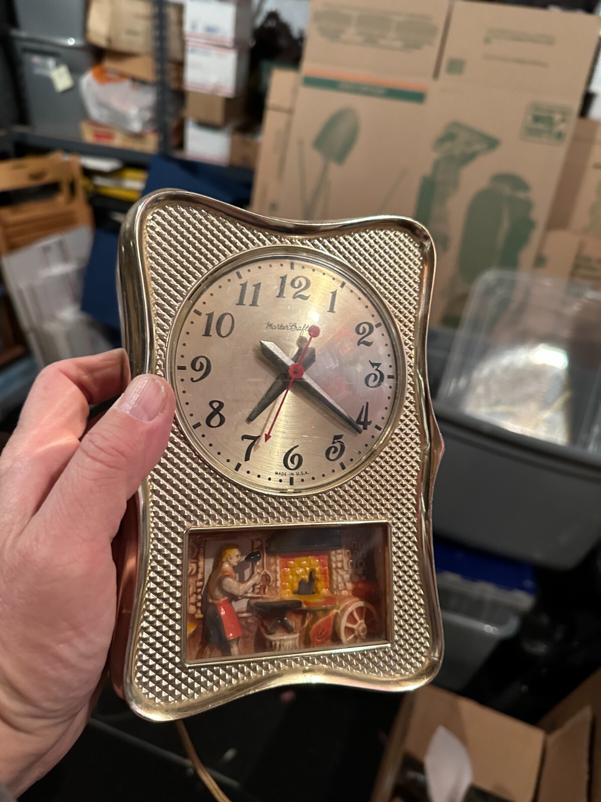 OLD Vintage Mastercrafters Blacksmith No 263 Animated Wall Clock Parts