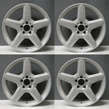 SET 4 MERCEDES A-CLASS B-CLASS 18" ALLOY WHEEL RIM SILVER 8J ET35 AFTERMARKET