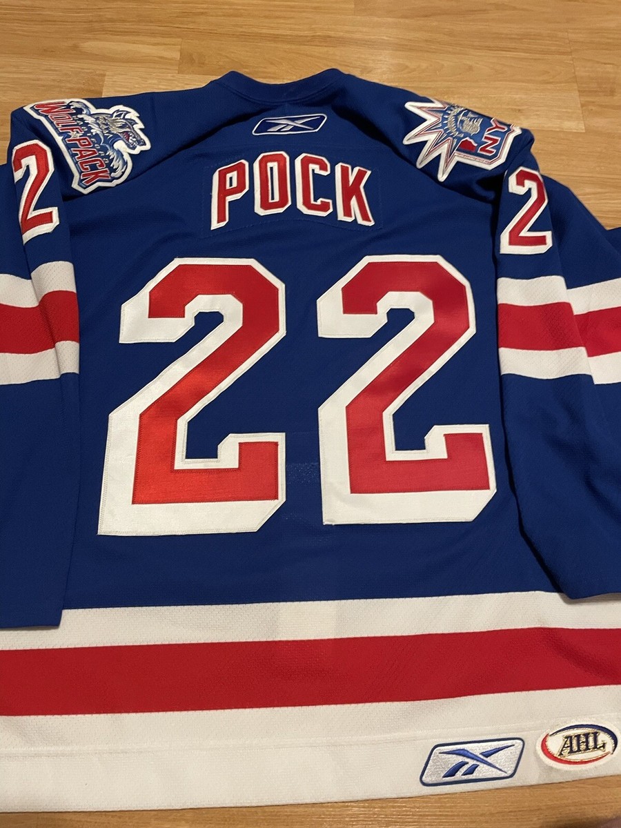 Game Worn Reebok Pock 10th Anniversary Hartford Wolf Pack