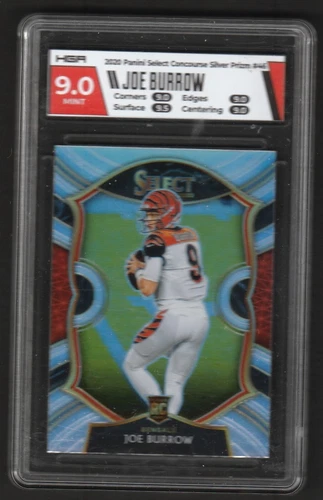 Joe Burrow 2020 Select #46 Concourse Silver Parallel RC HGA 9.0 Bengals LSU