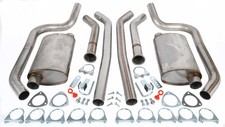 JEGS 30523 Header-Back Dual 2-1/2" Exhaust Kit 409 Stainless Steel