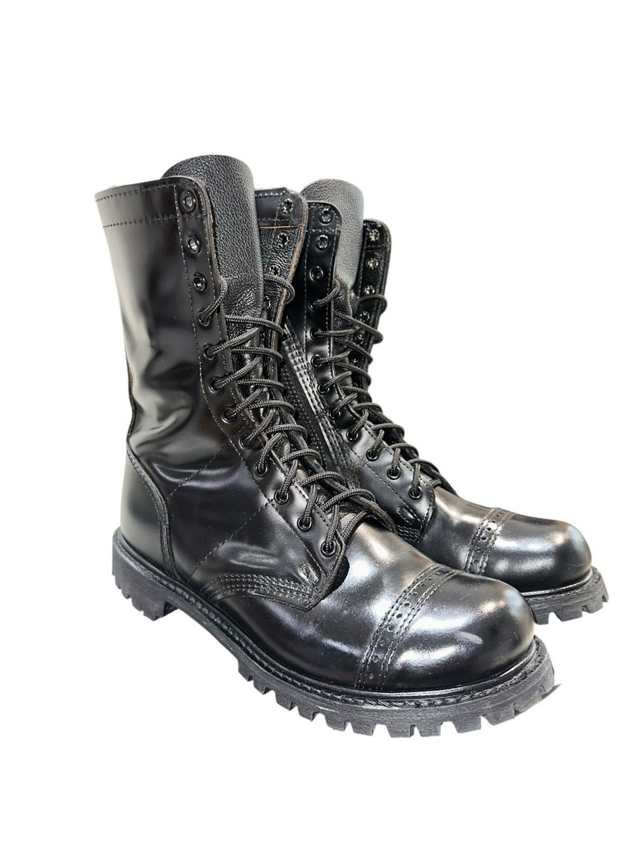 CORCORAN JUMP BOOTS 985 9.5 Black Leather Cap Toe Paratrooper