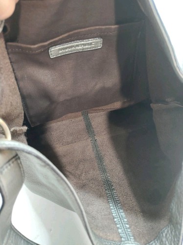 Bolso de hombro vintage Banana Republic de cuero granulado metálico Hobo - Imagen 6 de 11