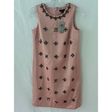 Ann Taylor Petite Pink Jewel Embellished Sleeveless Party Dress 00P NWT