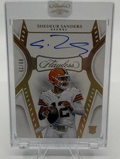 Shedeur Sanders On Card Auto 2025 Panini Flawless GOLD /25. Browns RDS-SSS