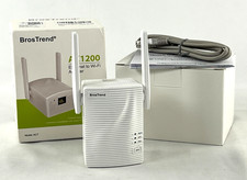 BrosTrend AC1200 Dual Band WiFi Extender Complete in Box