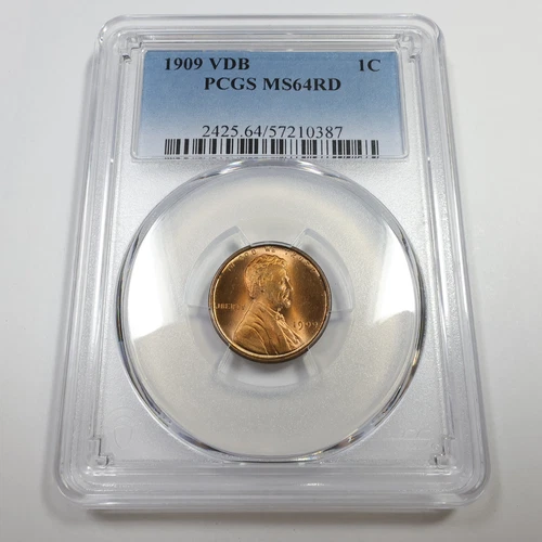 1909 P VDB PCGS MS64 RD Red - Lincoln Wheat Penny Cent 1c US Coin #56856A