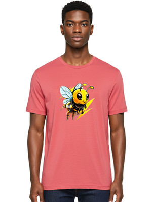 Bee-1 Mens Graphic Tee, 100% Cotton, Casual Summer Wear