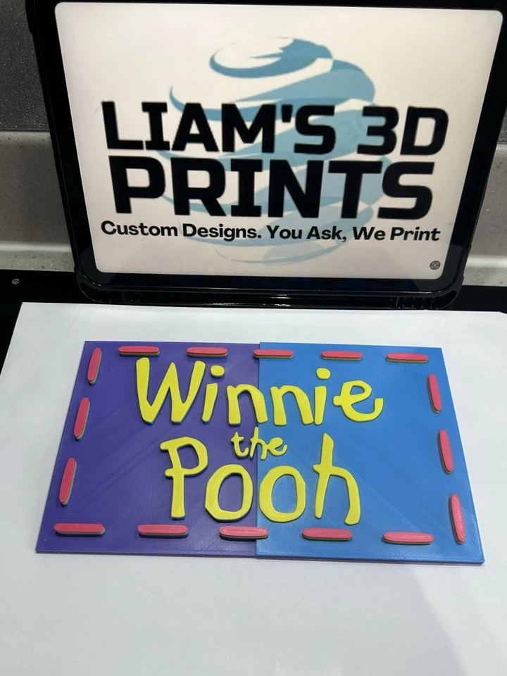 Decorative Winnie The Pooh Cartoon Classic Tv Film logo Sign Display game Pop - Image 3 of 4