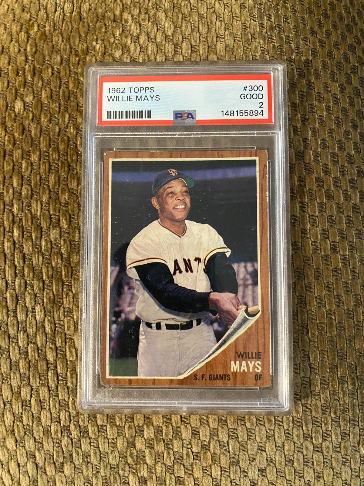 1962 Topps Willie Mays #300. PSA 2 Good