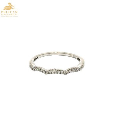 10K Gold & Diamond Curved Contour Wedding Band .115 CTW SZ 7 (LE) (PSH043380)
