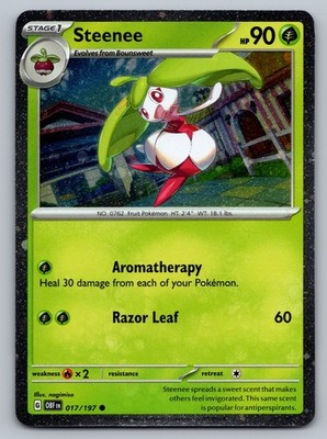 Pokemon Steenee - (Cosmos Holo) Common 017/197 NM