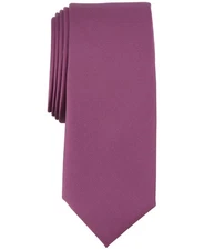 Alfani Men's Solid Texture Slim Tie - Mauve