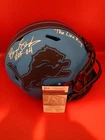 Barry Sanders Signed Lions Rave Helmet W/ HOF 04 + The Lion King JSA WB308889