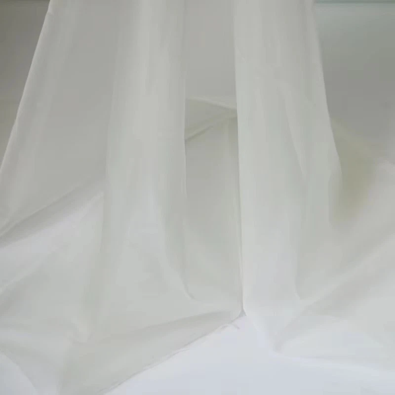 45'' Wide By Yard Natural White 100 Mulberry Silk Organza Fabric Gauze Off White - Image 2 of 4