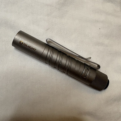 Olight I3T EOS Gray Aluminum AAA LED Flashlight 180 Lumens IPX8 w/ Clip