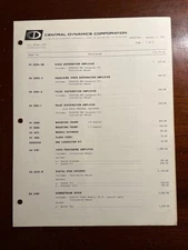Central Dynamics Corporation US Price List 1976 Vtg Ephemera
