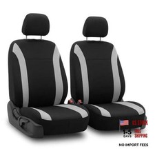 Car Seat Covers Cosmopolitan Flat Cloth Car Seat Covers Front FRONTSET GRAY