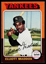 1975 Topps SET-BREAK #113 Elliott Maddox EX or Better, (HUCK'S)